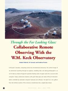 © Richard Wainscoat/University of Hawaii Institute For Astronomy  Through the Far Looking Glass: Collaborative Remote Observing With the