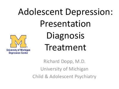 Mood Disorders in Children & Adolescents
