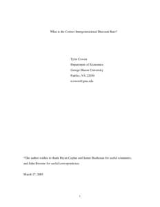 Interest rates / Utility / Welfare economics / Economic theories / Time preference / Marginal utility / Cardinal utility / Social discount rate / Temporal discounting / Economics / Microeconomics / Decision theory