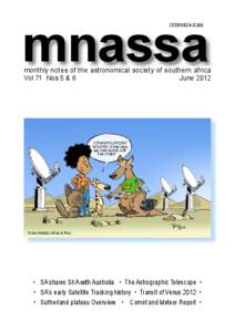 mnassa ISSN[removed]monthly notes of the astronomical society of southern africa Vol 71 Nos 5 & 6 June 2012