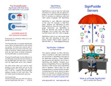 SignPuddle Servers for Writing Sign Languages