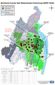 Rockland County Sub-Watersheds Containing UWNY Wells  - Wells with As>10ppb