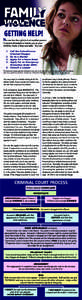 GETTING HELP!  No one has the right to hurt another person. If anyone threatens or harms you or your children, there is help available. You can: 1.