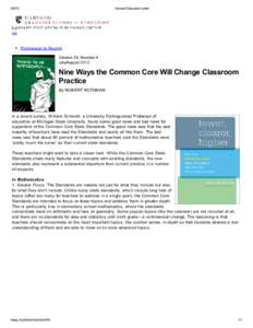 Common Core State Standards Initiative / Standards-based education / National Council of Teachers of Mathematics / Education / Education reform / Mathematics education