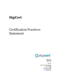 Microsoft Word - DigiCert_CPS_v405-May[removed]doc