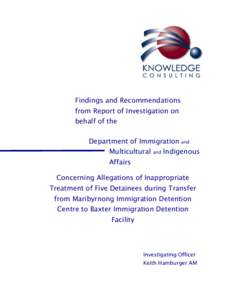 Immigration law / International law / National security / Year of birth missing / Cornelia Rau / Law / Criminal law / Immigration detention