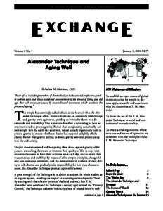 The Journal of Alexander Technique International  X C H A