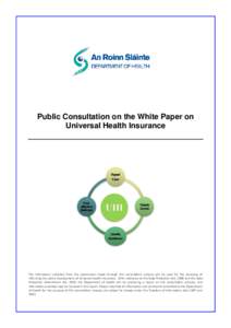 Public Consultation on the White Paper on Universal Health Insurance The information collected from the submissions made through this consultation process will be used for the purposes of informing the policy development
