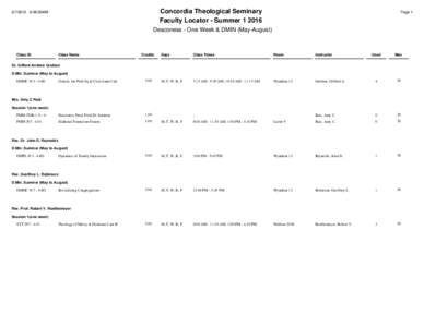 Concordia Theological Seminary Faculty Locator - Summer9:38:29AM  Page 1