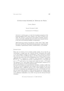 399  Documenta Math. `res et Modules de Wach G-Structures Entie