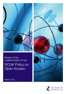 Review of the implementation of the RCUK Policy on Open Access March 2015