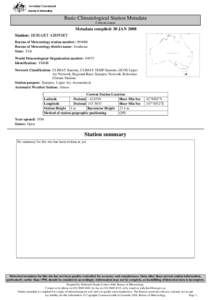 Oceanography / CLIMAT / Global Climate Observing System / Weather station / World Meteorological Organization / METAR / Metadata / Mesonet / Meteorology / Atmospheric sciences / Science