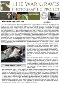 In Association with the CWGC News from the Front line  April 2013