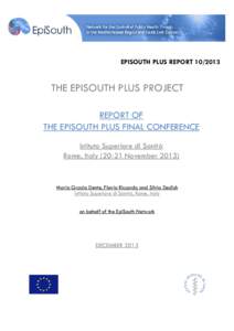 EPISOUTH PLUS REPORT[removed]EPISOUTH PLUS REPORT[removed]THE EPISOUTH PLUS PROJECT REPORT OF