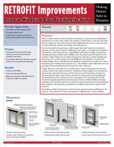 RETROFIT Improvements  Making Homes Safer in Disasters