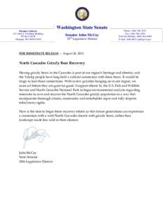 Washington State Senate Olympia Address: 241 John A. Cherberg Building PO BoxOlympia, WA
