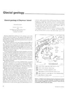 Glacial geology_________________________ Glacial geology of Seymour Island DAVID H. ELLIOT