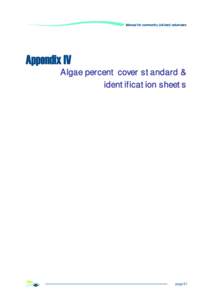 Manual for community (citizen) volunteers  Appendix IV Algae percent cover standard & identification sheets