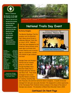Points of Interest Go directly to the page by clicking on the title. National Trails Day Event  V O L U M E