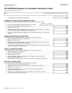 Attachment 10  Michigan Department of Treasury[removed]Rev[removed]), Page[removed]MICHIGAN Business Tax Charitable Contribution Credits