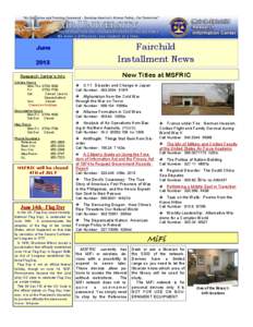 2013  Fairchild Installment News  Research Center’s Info