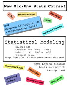 New Bio/Env Stats Course! G LM  T im