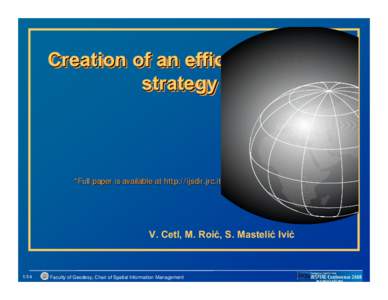 Creation of an efficient NSDI strategy