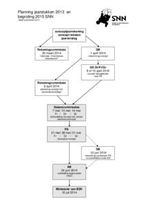 Planning jaarstukken 2013 en begroting 2015 SNN *alleen jaarstukken 2013 conceptjaarrekening concept teksten