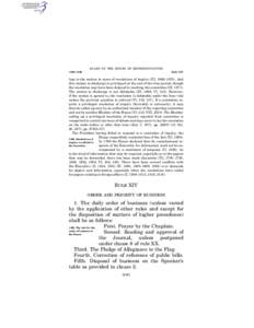 RULES OF THE HOUSE OF REPRESENTATIVES § 868–§ 869 Rule XIV  lege to the motion in cases of resolutions of inquiry (III, 1866–[removed]And