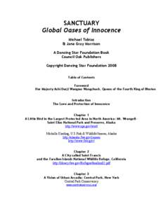 SANCTUARY Global Oases of Innocence Michael Tobias & Jane Gray Morrison A Dancing Star Foundation Book Council Oak Publishers