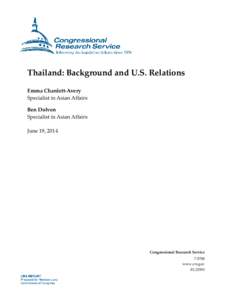 Thailand: Background and U.S. Relations