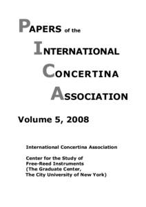 PICA Vol.5 Page  PAPERS INTERNATIONAL CONCERTINA ASSOCIATION