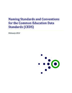 Naming Standards and Conventions for the Common Education Data Standards (CEDS) February 2012  Table of Contents