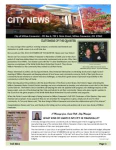 CITY NEWS FALL 2011 www.mfcity.com City of Milton-Freewater – PO Box 6, 722 S. Main Street, Milton-Freewater, OR 97862