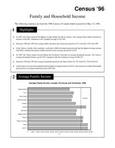 Census ‘96 Family and Household Income The following statistics are from the 1996 Census of Canada which occurred on May 14, [removed]