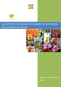 Lancement d’une grande campagne de promotion des produits de terroir Agence pour le Développement Agricole