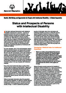 Educational psychology / Medicine / Special education / Population / Mental retardation / Developmental disability / Inclusion / International Sports Federation for Persons with Intellectual Disability / Education / Health / Disability