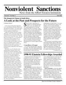 Nonviolent Sanctions News from the Albert Einstein Institution Volume II Number 2  Fall 1990
