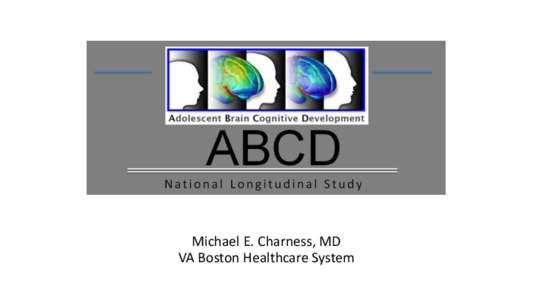 Michael E. Charness, MD VA Boston Healthcare System ABCD: Request for Information • 41 unique responses (including comments on the Directors’ blog); 18 from research consortia or