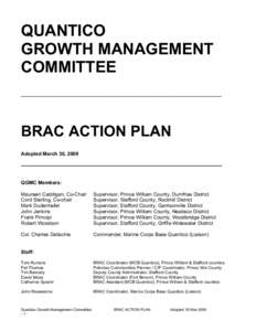 QUANTICO GROWTH MANAGEMENT COMMITTEE ------------------------------------------------------------------------------------------------------------------------  BRAC ACTION PLAN