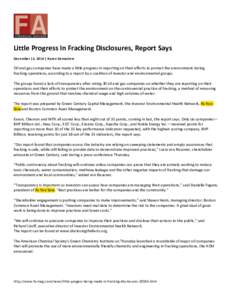 !  ! Little&Progress&In&Fracking&Disclosures,&Report&Says& &