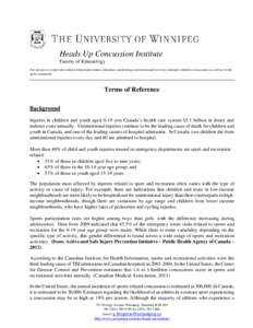 Concussion / Kinesiology / Rehabilitation / Injury prevention / University of Winnipeg / Medicine / Neurotrauma / Health