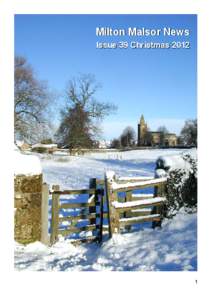 Milton Malsor News Issue 39 Christmas[removed]  Milton Malsor Parish Council