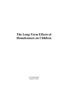 Microsoft Word - Elizabeth Kelly revised child homelessness paper.doc