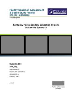 Kentucky Council on Postsecondary Education / Education in the United States / Facility condition index / University of Kentucky / Federal Reserve System / Facility condition assessment / Kentucky Community and Technical College System / Kentucky / United States / Education in Kentucky / Data modeling / Southern United States