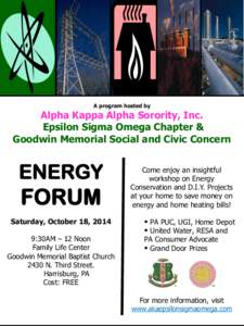 A program hosted by  Alpha Kappa Alpha Sorority, Inc. Epsilon Sigma Omega Chapter & Goodwin Memorial Social and Civic Concern