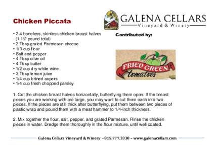 Piccata / French cuisine / Sauces / World cuisine / Schnitzel / Guatemalan cuisine / Food and drink / Chicken dishes / Italian cuisine