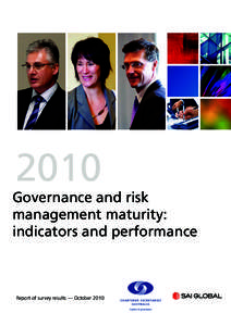 2010  Governance and risk management maturity: indicators and performance