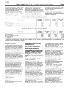 [removed]Federal Register / Vol. 79, No[removed]Tuesday, April 22, [removed]Notices we expect that about 5% of participants taking the pre-choice survey will not return to participate in the experiment