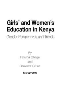 Girls’ and Women’s Education in Kenya Gender Perspectives and Trends